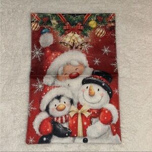 Holiday Santa Christmas Small Flag Snowman Penguin NEW